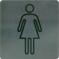 Stainless Steel Wall Sign - Ladies/Female Amenities