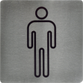 Stainless Steel Wall Sign - Gents/Male Amenities